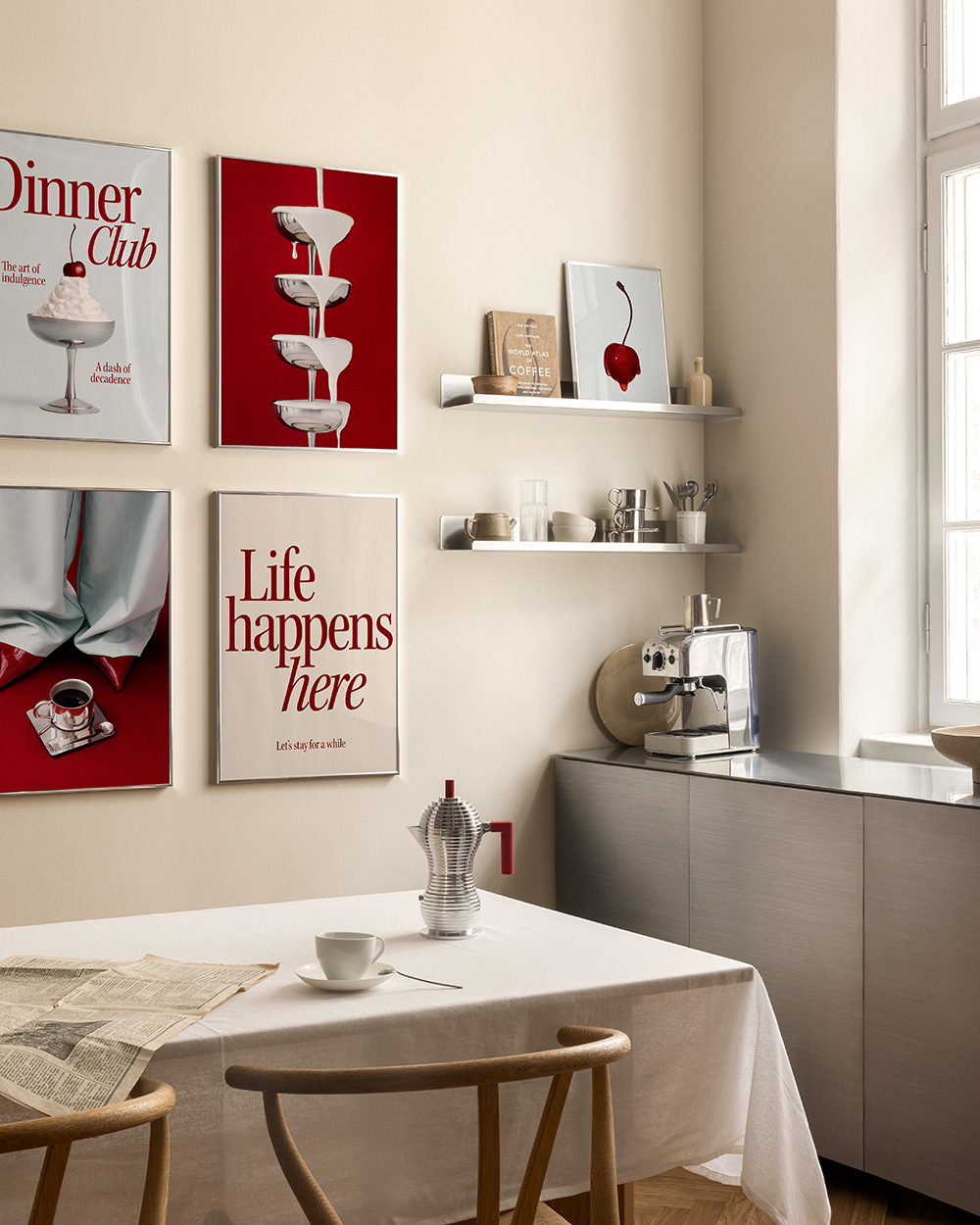 911 Classic Red Print